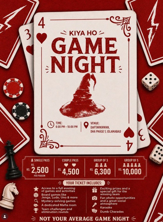 Kiya Ho Game Night poster