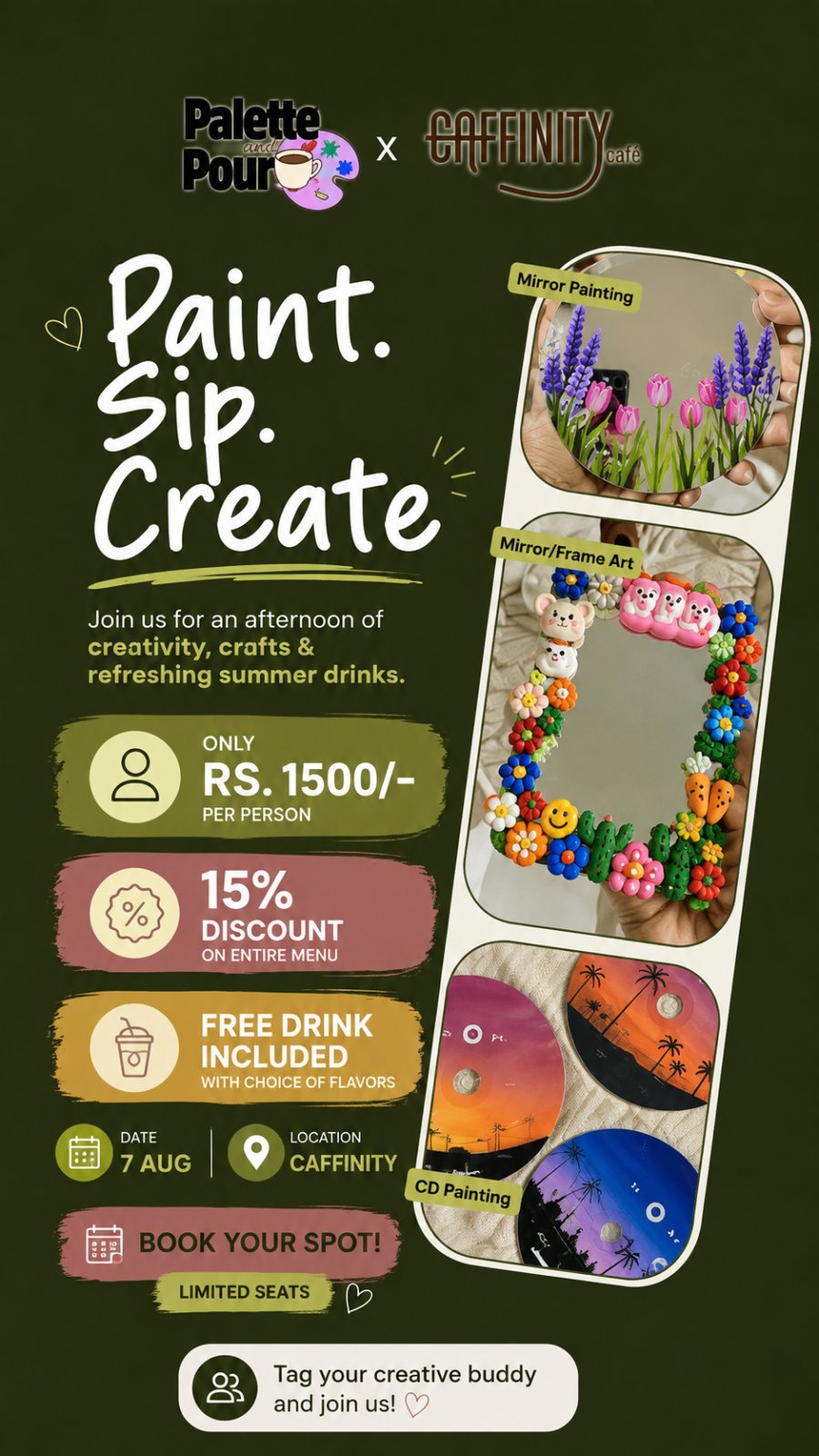 Paint, Sip & Create poster