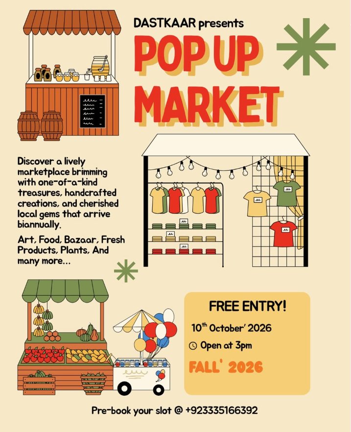 Dastkaar 6.0 — Fall '26 Pop-Up Market poster