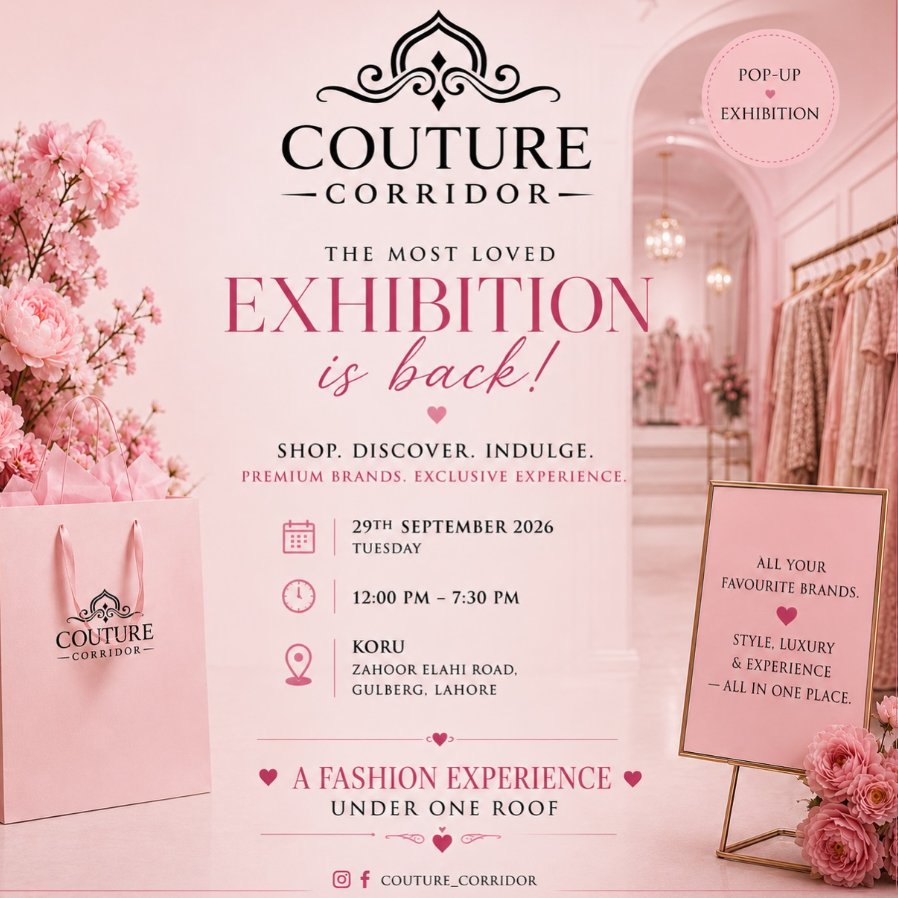 Couture Corridor Pop-Up Exhibition poster