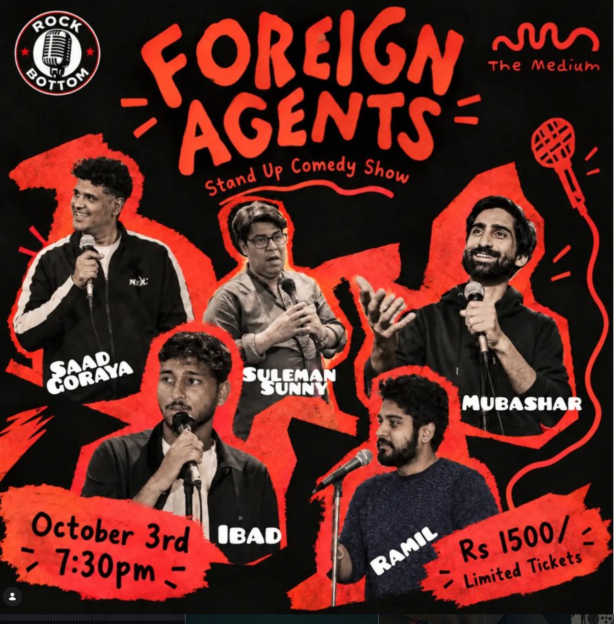 Foreign Agents Stand Up Comedy Show poster