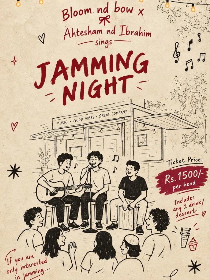 Bloom nd Bow x Ahtesham & Ibrahim Sings — Jamming Night poster