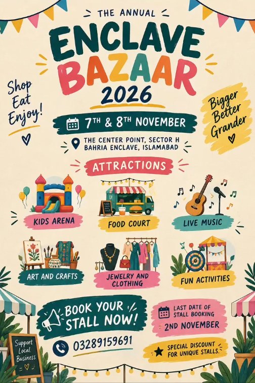 Enclave Bazaar 2026 (5th Edition) poster
