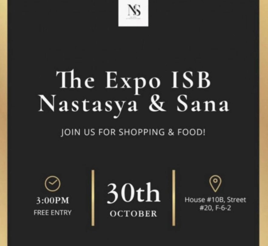 Nastasya & Sana's Pop-Up — The Expo ISB poster