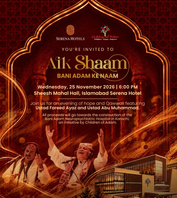 Aik Shaam, Bani Adam Ke Naam — Charity Qawwali Night featuring Ustad Fareed Ayaz & Ustad Abu Muhammad poster